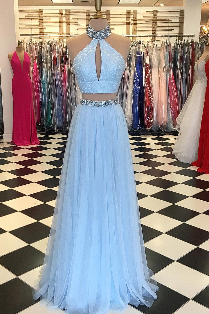 Sky blue prom dresses hot sale 2019