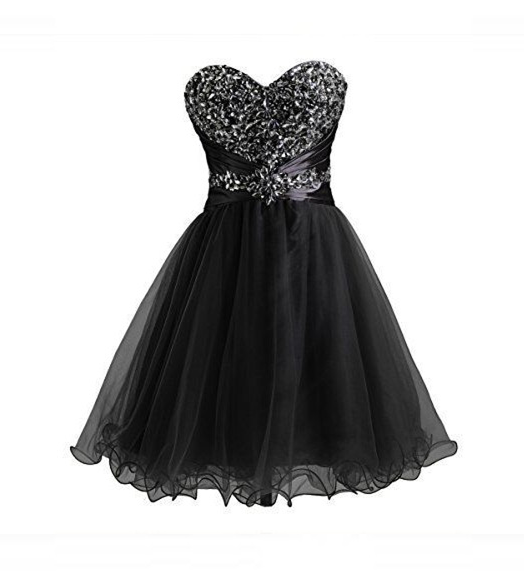 Sweetheart Little Black Dress Homecoming Hoco Party Dresses