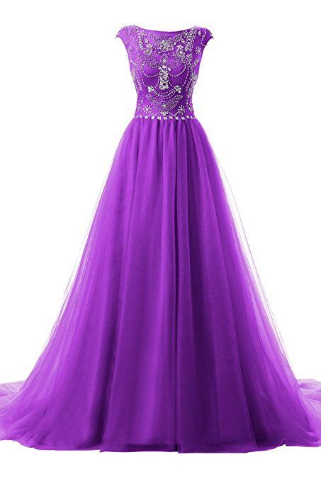 Cap Sleeves Long Evening Gown Pageant Dress