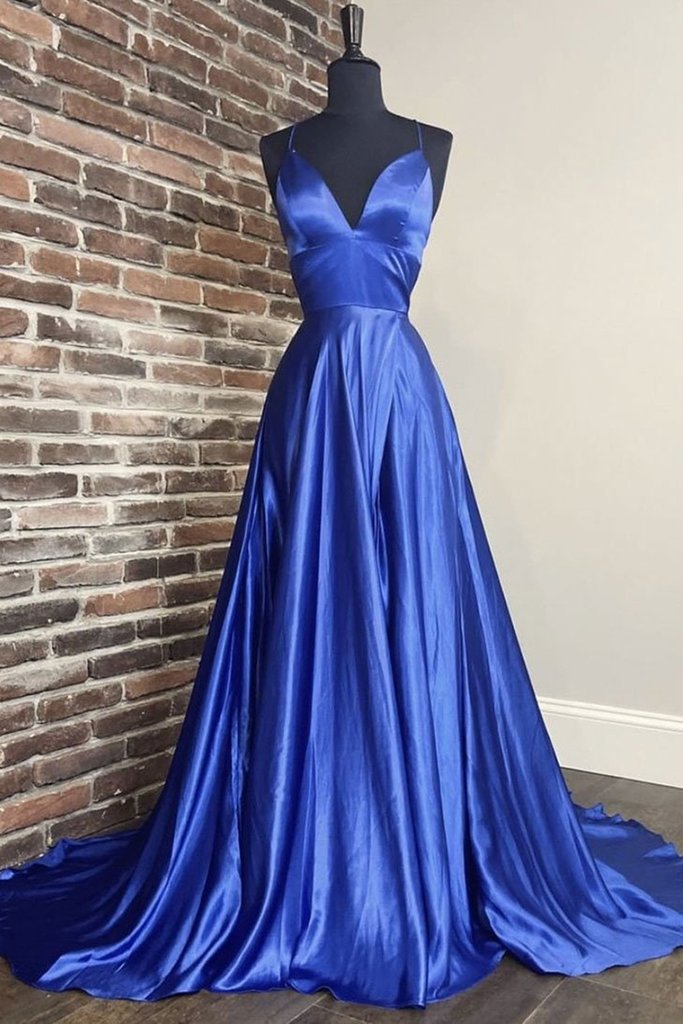Royal Blue Long Prom Dresses Evening Gowns
