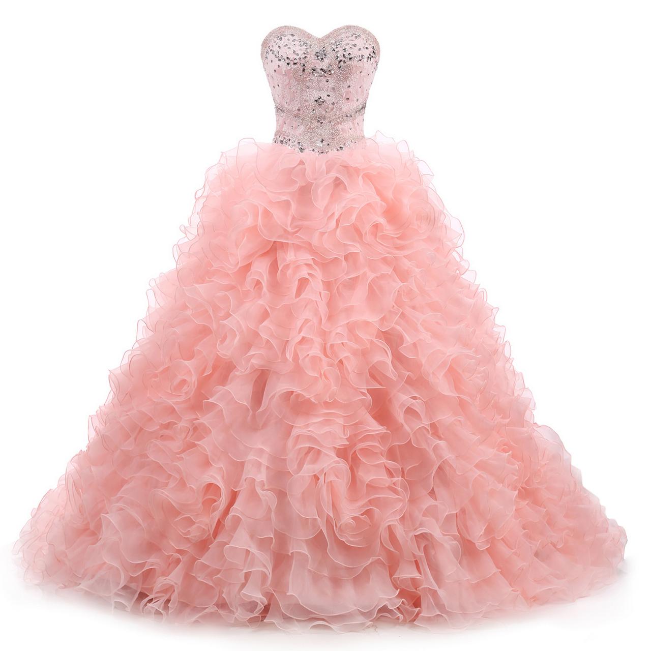 Pink Quinceanera Dress Sweet 15 16 Birthday Ball Gown