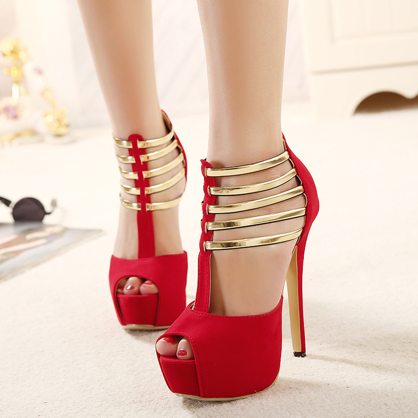 Women's Heels Blue Black Red Shoes