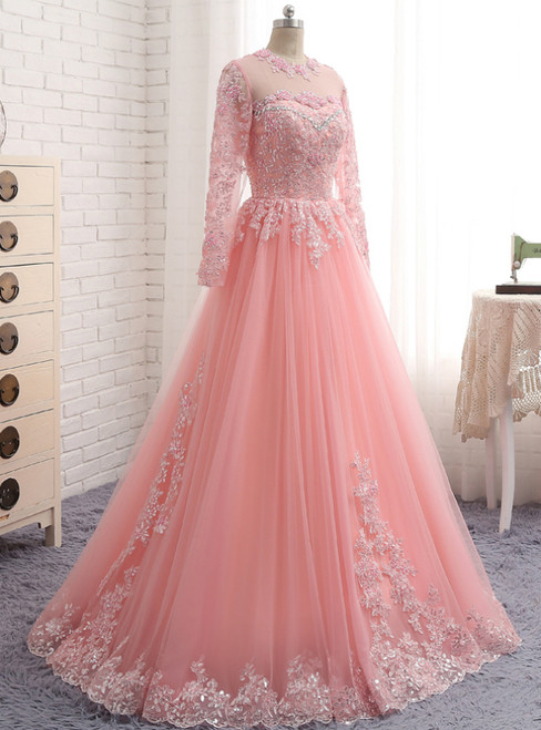 Long Sleeves Formal Occasion Dresses Party Evening Gowns