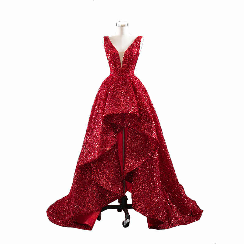 strapless open back dress AMARRA Style 88635 Velvet Sequin Fitted High Slit Dress – Pretty Moment main image 0