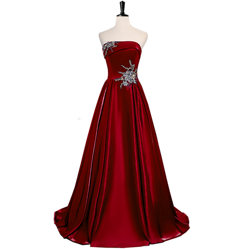 Strapless Red Evening Dresses Women Formal Dress Evening Gowns