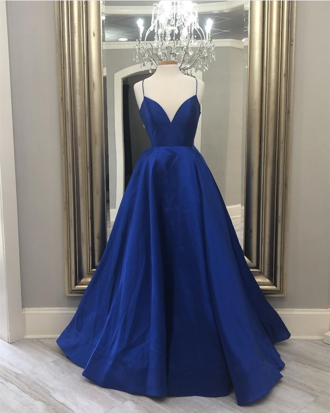 dark blue mesh dress ASHLEYlauren Style 8382 Pageant Ball Gown with Crinkle Organza Skirt and  Off Shoulder Straps for Kids main image 0