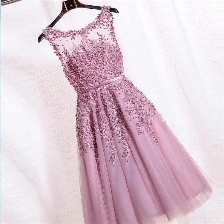 Short Semi Formal Occasion Dresses For Party With Beads