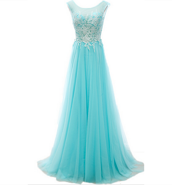 chinese dress ladies A Line V Neck Backless Smoky Gray Long Beaded Prom Dresses, Open Back main image 1