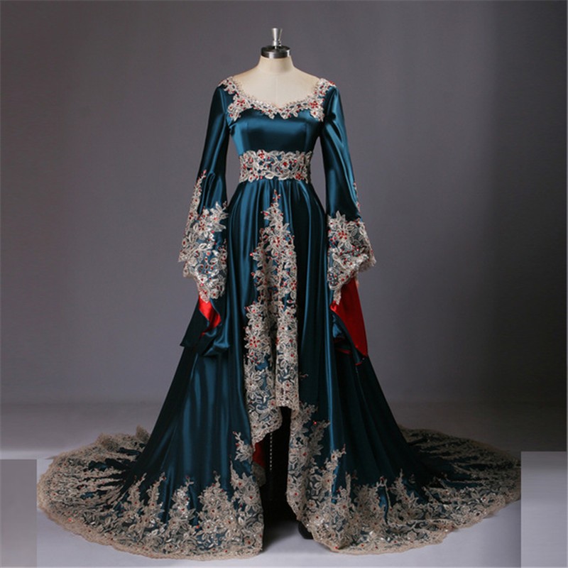 Flare Sleeves Middle East Kaftan Long Sleeve Arabic Formal Occasion Dresses  Vestido De Festa Curto E on Luulla