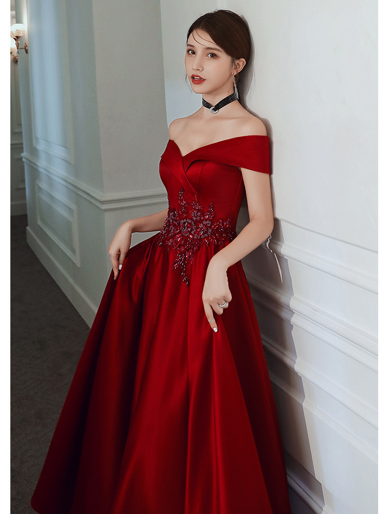Off The Shoulder Long Formal Occasion Dress Evening Gowns For Asian