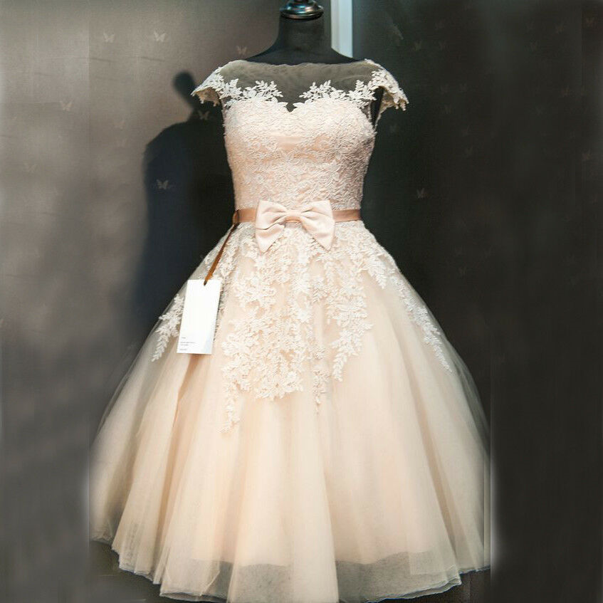 Champagne vintage best sale wedding dress