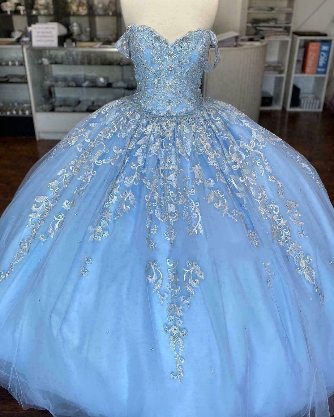 Blue Ball Gown Quinceanera Dress on Luulla