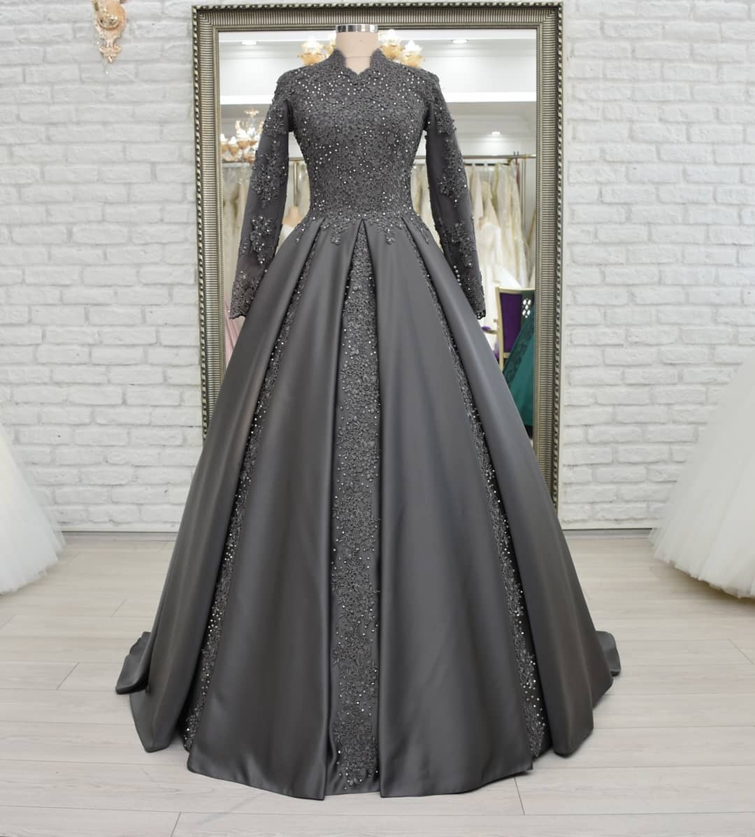 Dark Green Islamic Formal Occasion Dresses Evening Gowns Modest Style