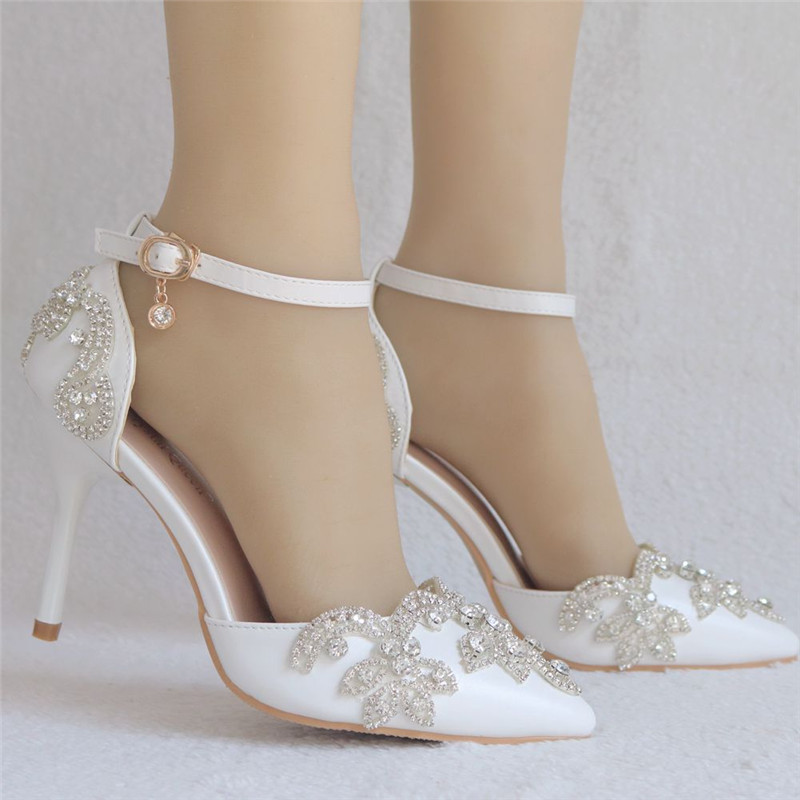 Ankle Staps Stiletto Heels Wedding Shoes