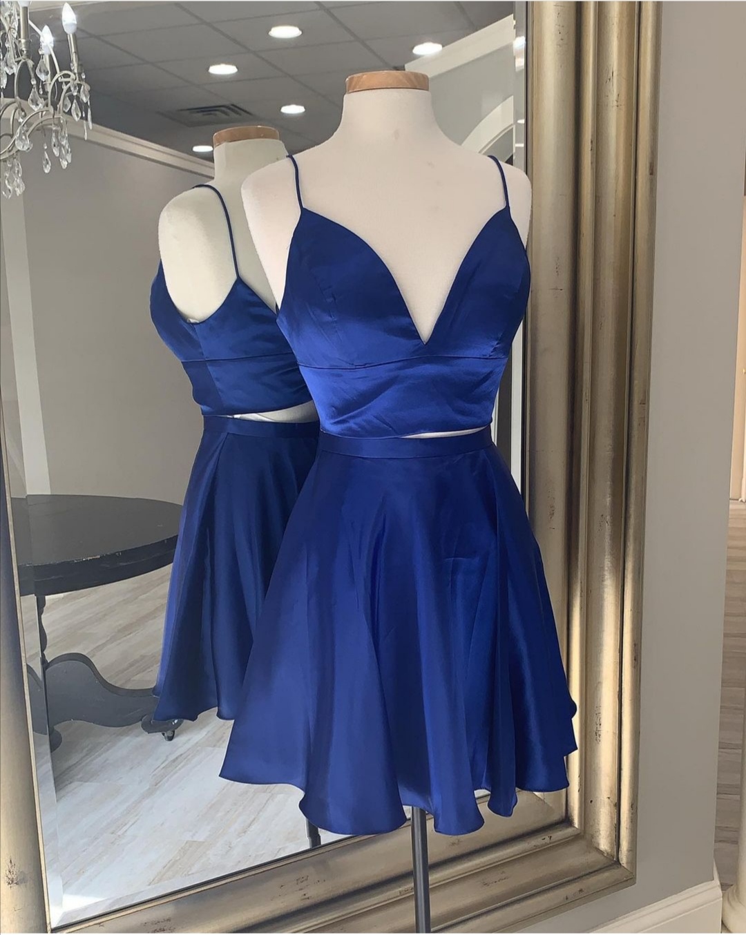 Royal Blue 2 Pieces Homecoming Dress