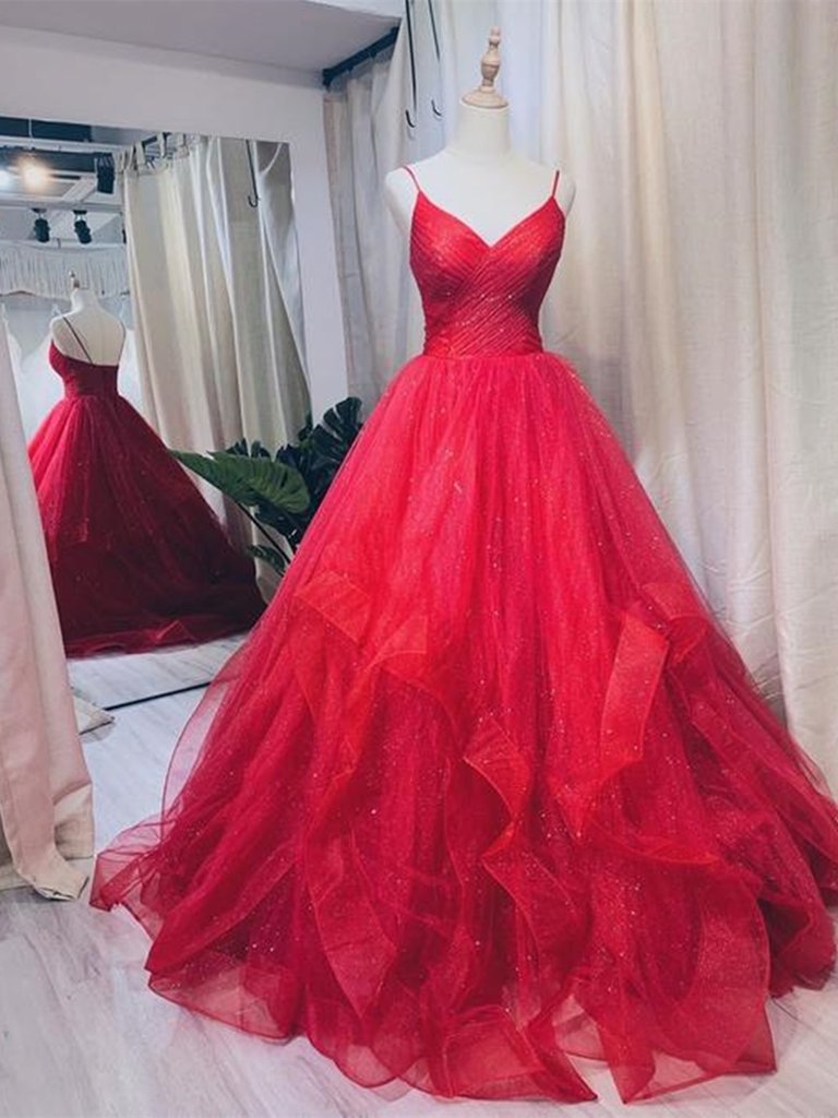 fitted lace wedding dress Short Red Glitter Homecoming Dress with Strappy Back Red / 0