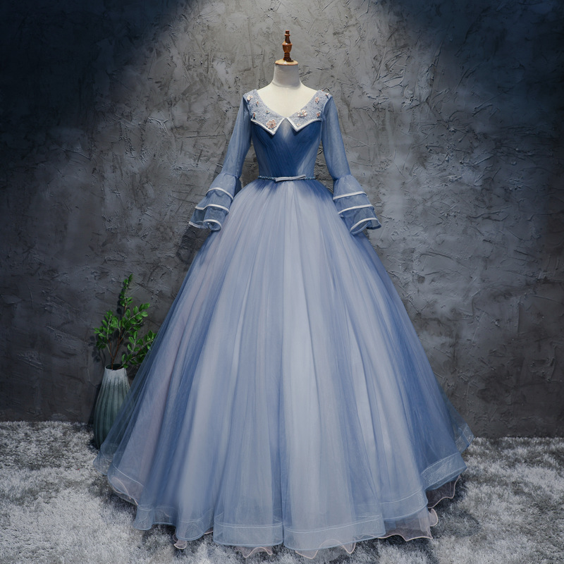 Flare Sleeves Ball Gown Special Occasion Dress Evening Gown