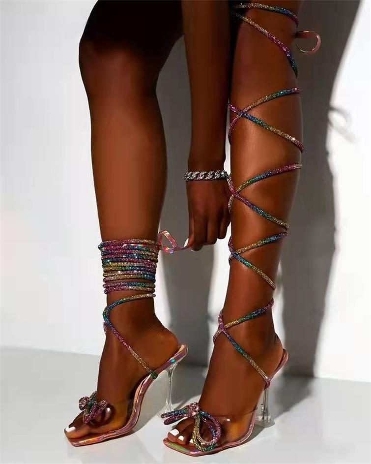 Sparkle Tie Leg Women Sandals