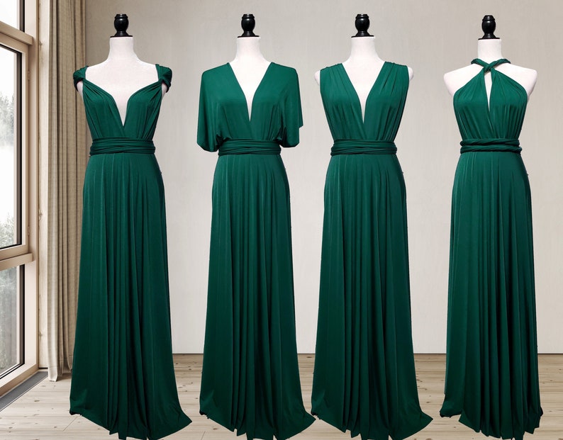 Forest Green Infinity Dress Convertible Bridesmaids Dress Maternity Dress