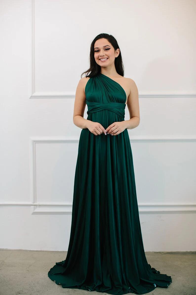 sage green convertible dress Sage Green Stylish Convertible Straps Mermaid Long Bridesmaid Dresses,  CB0281 main image 0