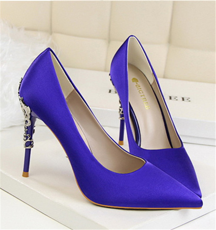 Royal Blue Prom Shoes Stiletto Heels Pumps on Luulla