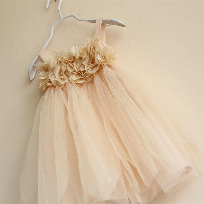 Champagne Baby Flower Girl Dress on Luulla