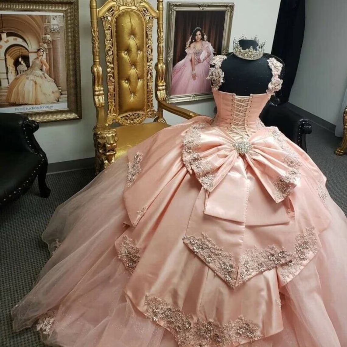 Pink Ball Gown Quinceanera Dress