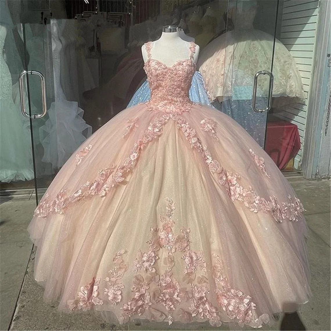 Pink store quince dresses