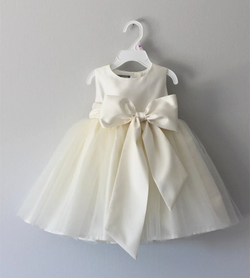 Ivory Flower Girl Dress For Wedding Birthday Party