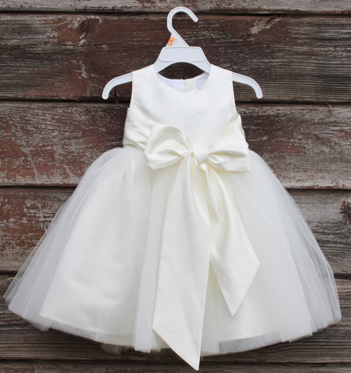 Ivory Toddler Girl Dress Birthday Party Wear