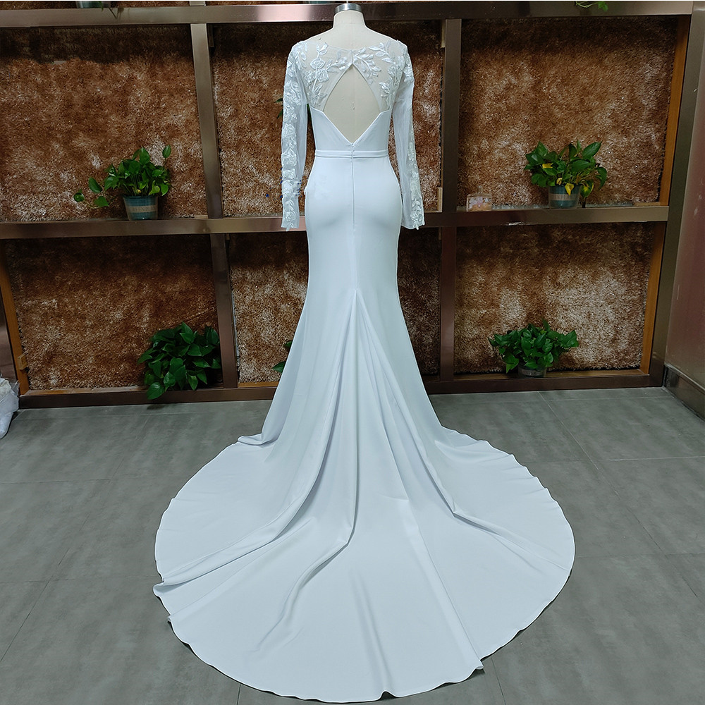Long Sleeves White Wedding Dresses on Luulla