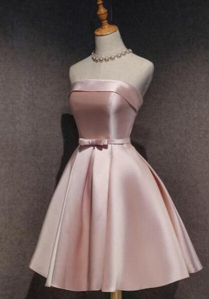 Floral Satin Homecoming Dresses For Teens 2025 Strapless Tight Prom Dress Short Cocktail Party Gowns 1782025
