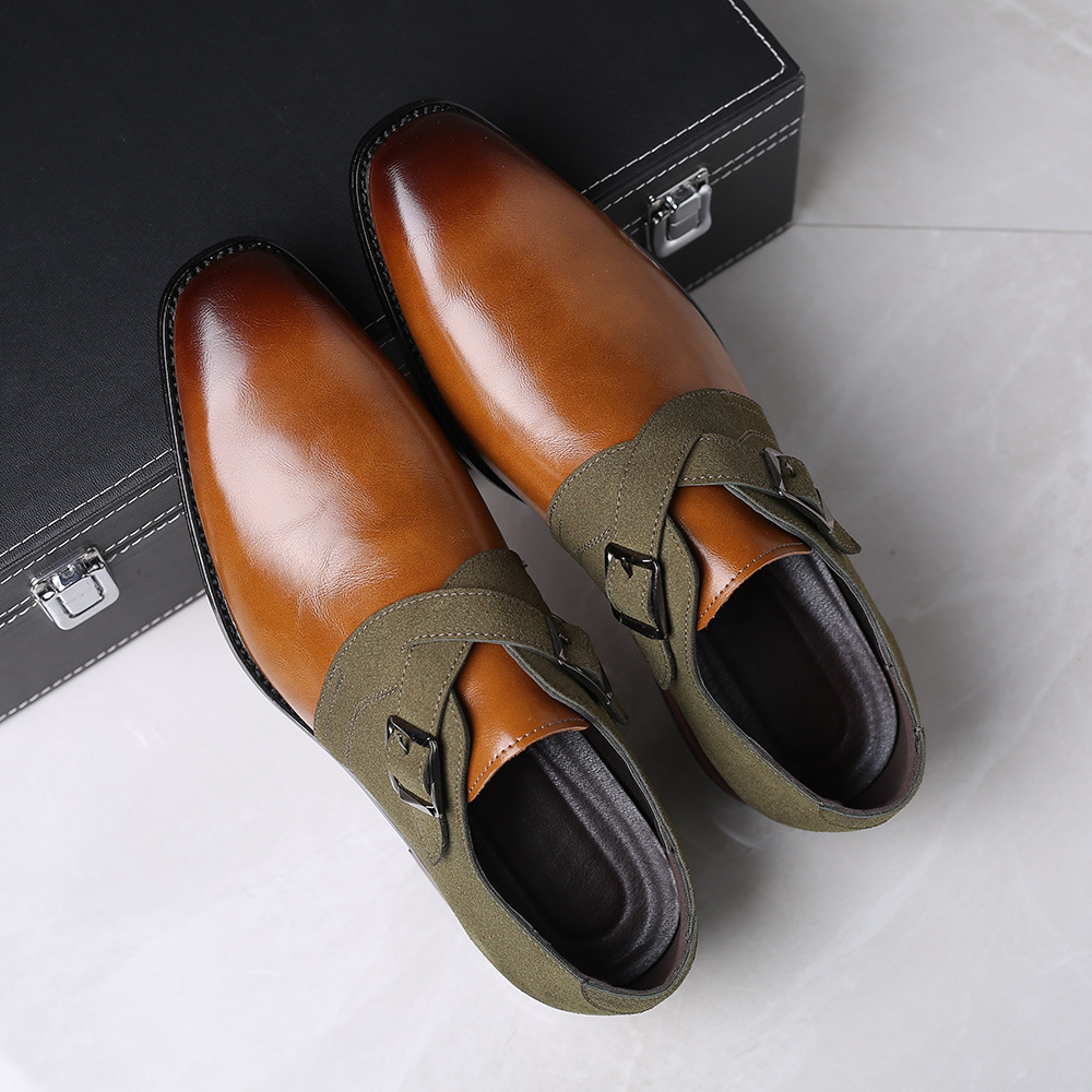 Men Monk Strap Two Tone Casual Shoes on Luulla