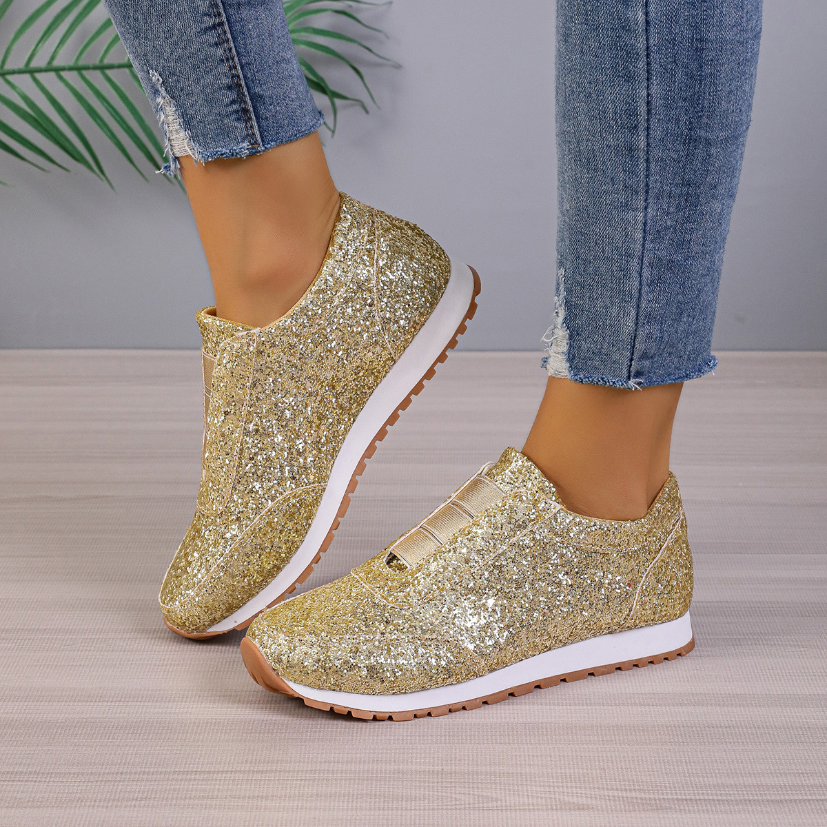 Sparkle Glitter Women Casual Shoes