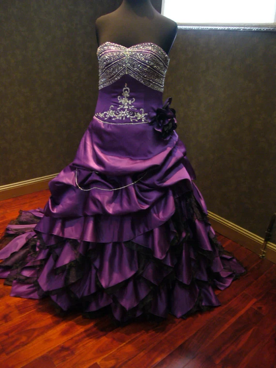Purple Gothic Wedding Dress