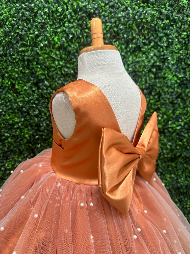 cheap sexy birthday dresses Brooklyn Bridesmaids Dress in Burnt Orange Satin