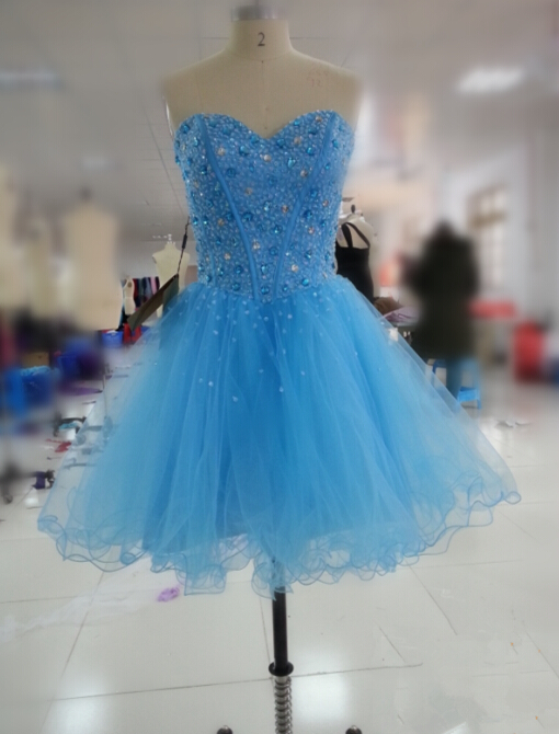 Women's Mini Dress Sweetheart Cocktail Dress Sexy Beaded Party Dress Short Graduation Dress