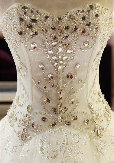 Fully Beaded Corset Wedding Dressses With Crystals Princess Bridal ...