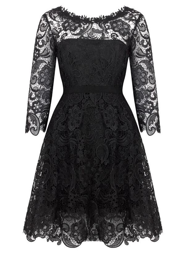 black lace strapless cocktail dress Kinera Strapless Lace Maxi Dress main image 1