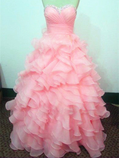 Tiered Ball Gown Wedding Dress Prom Gown Quinceanera Dress