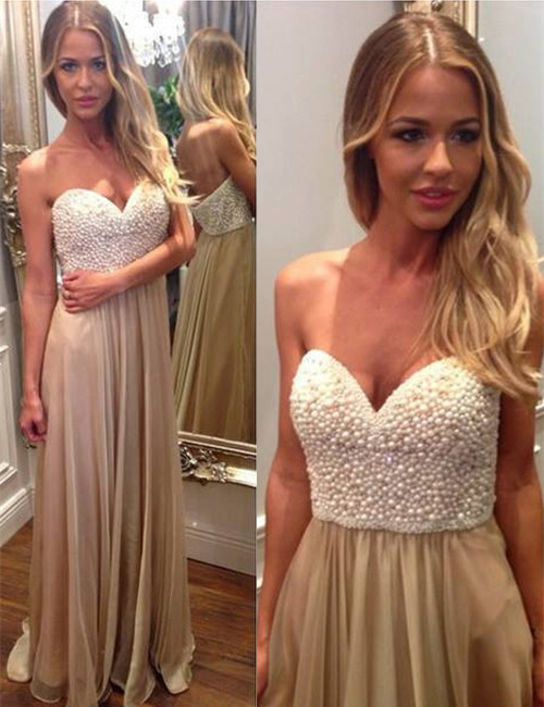 Sparkly Sweetheart Beading Slit Sheath Prom Dress