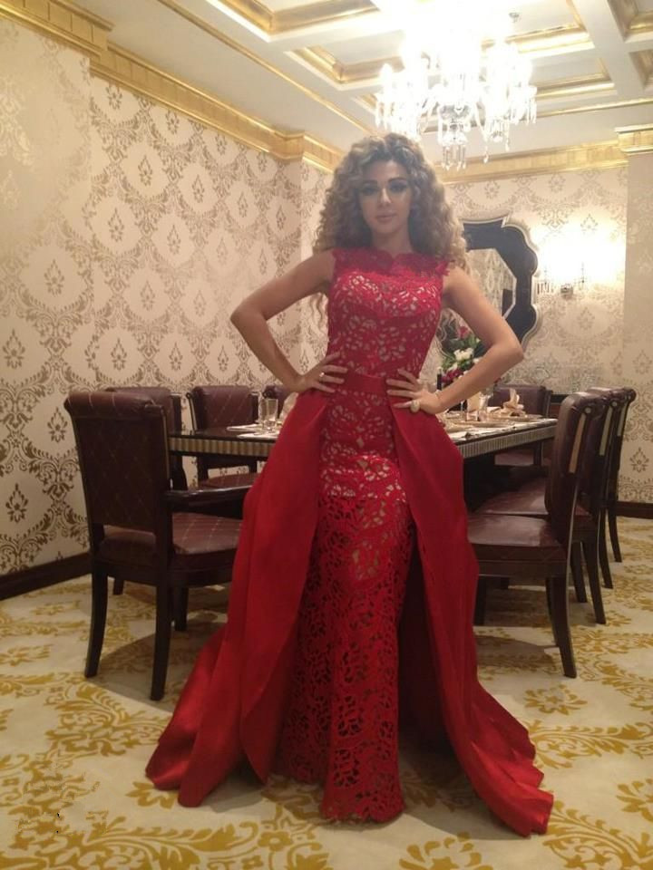 Red Lace Prom Dress With Removable Skirt on Luulla