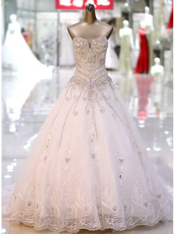Sweetheart Rhinestone Wedding Dress Bridal Dress on Luulla
