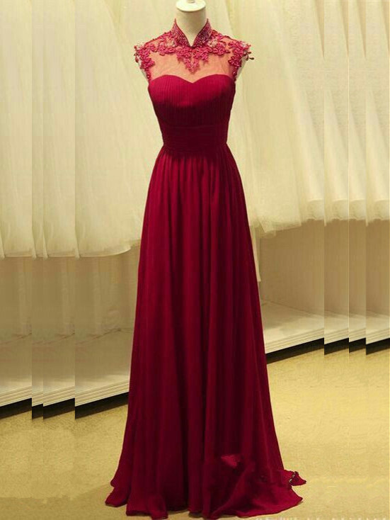 Illusion Sweetheart Floor Length Formal Occasion Dress With Mandarin Collar