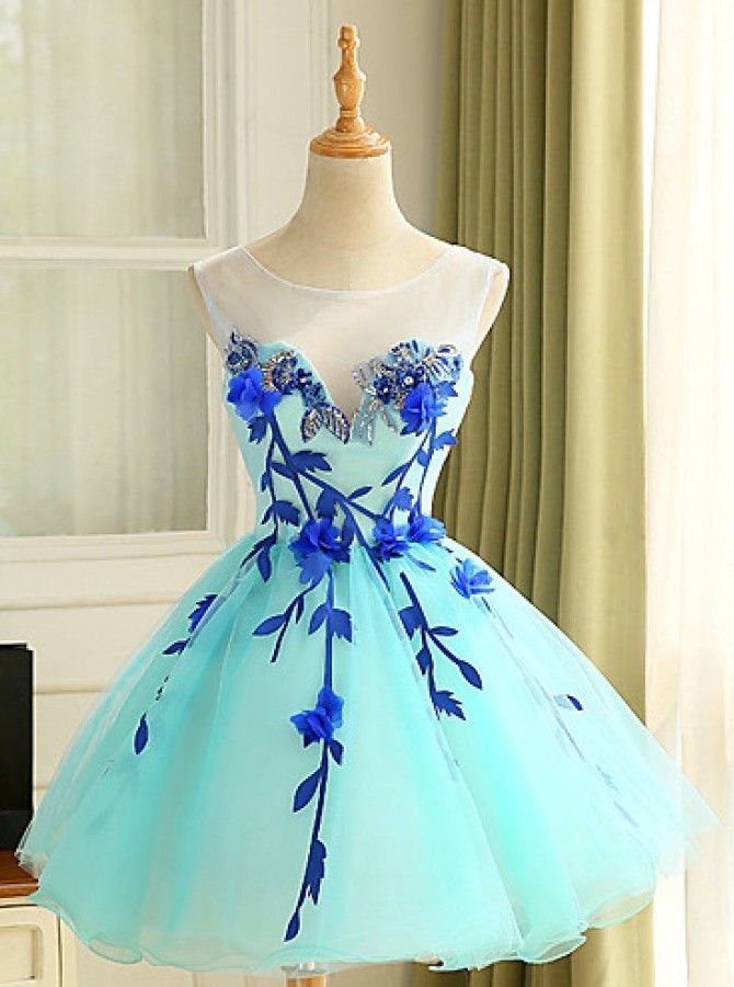 sachin and babi light blue dress Homecoming Short Tulle Prom Dress