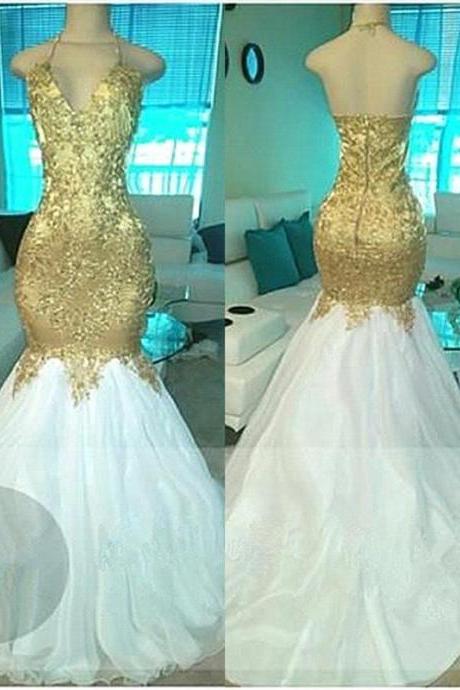 Halter Mermaid Prom Dress