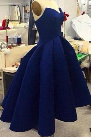 Royal Blue High Low Prom Dress