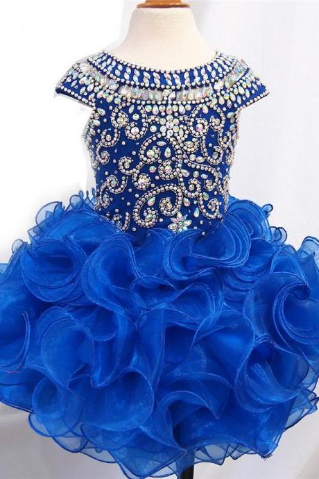 Royal Blue Ruffled Toddler Girl Dress