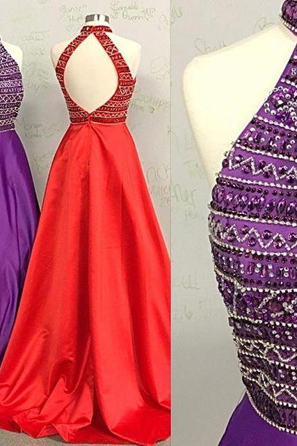 Halter Prom Dress With Open Back