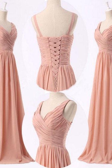 Blush Pink Evening Dress, Bridesmaid Dress, Formal Occasion Dress